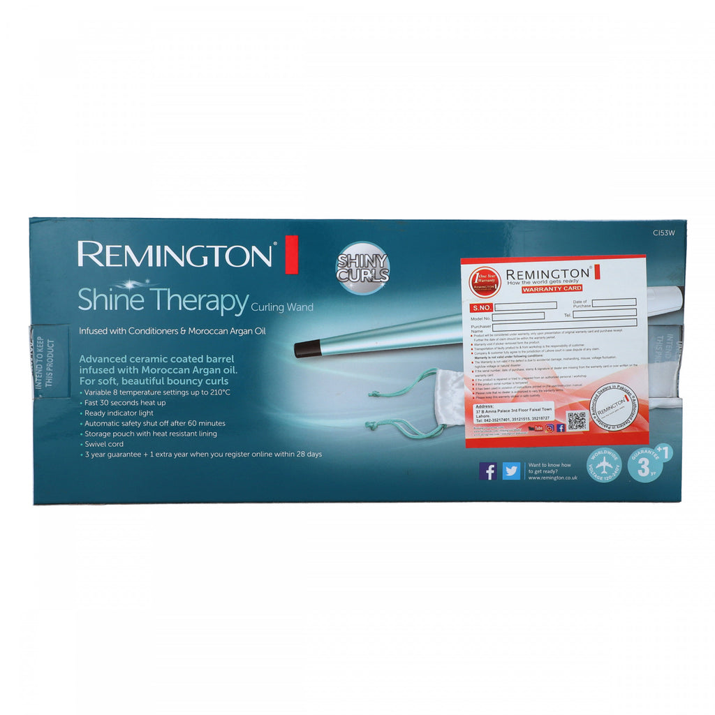 Remington ci53w shine therapy curling wand online