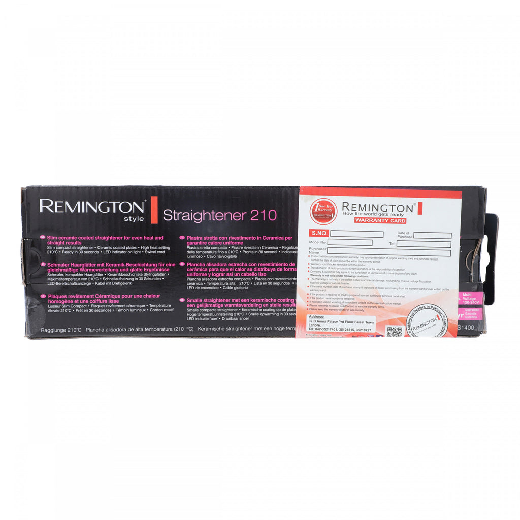 Remington Straightener 210 S1400 Black HKarim Buksh