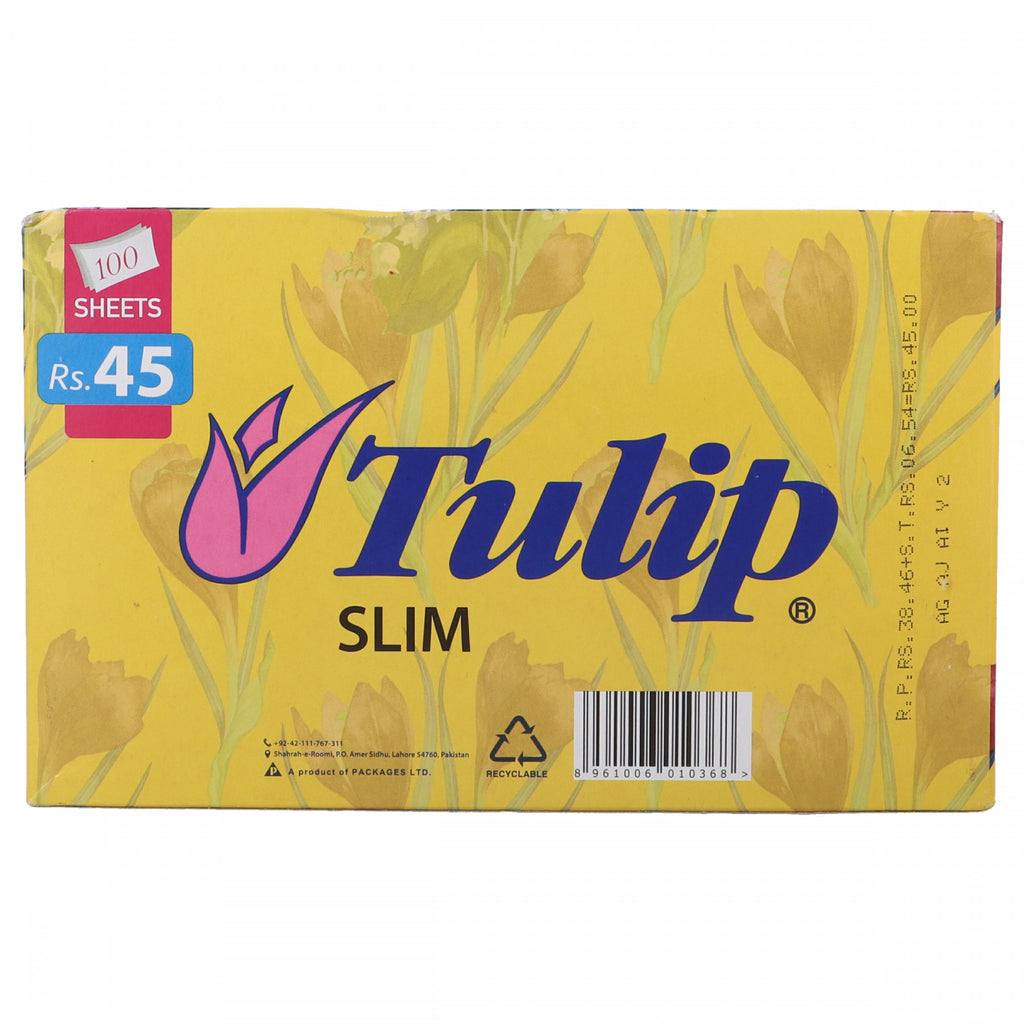 Slim top tissue box