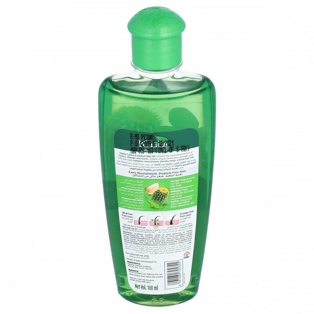 Vatika Cactus Enriched Hair Oil Hair Fall Control 100ml – HKarim Buksh