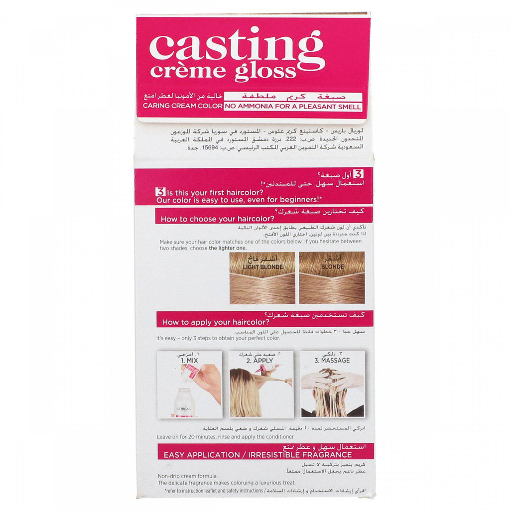 Loreal Paris Casting Creme Gloss Conditioner with Honey 810 Ashy Blond ...