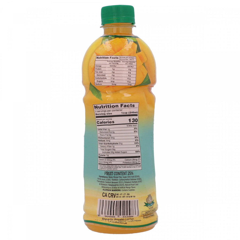 Fruiti_O Mango Nectar Chaunsa Mango Pulp 500ml – HKarim Buksh