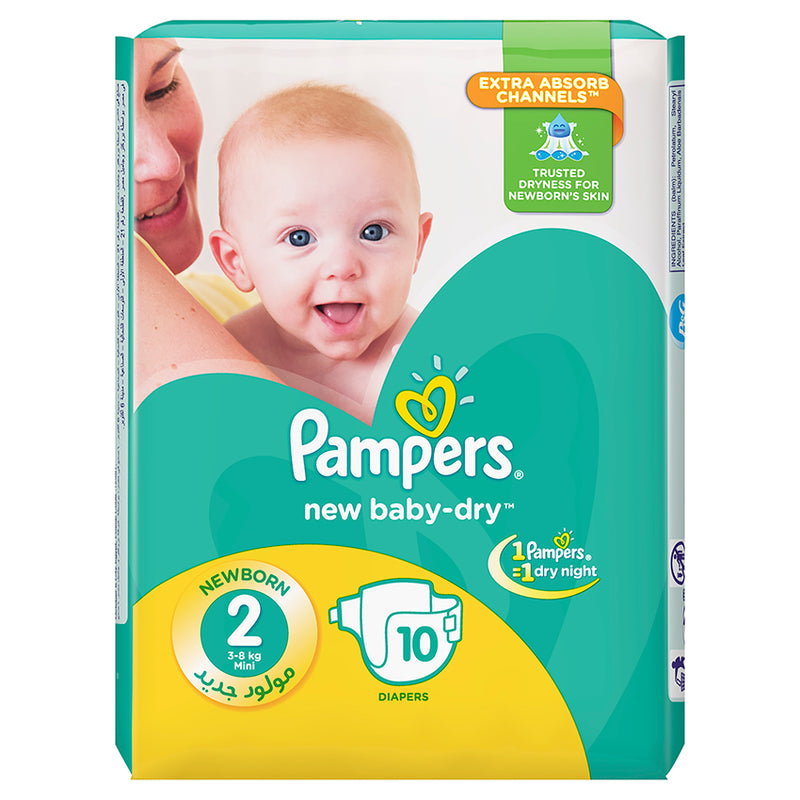 Pampers Baby Dry Diapers Small Size 2 (10 Count) - HKarim Buksh