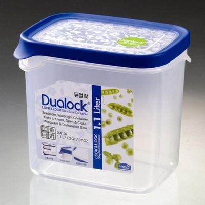 DUALOCK RECTANGULER Container 1.1L BLUE - HKarim Buksh