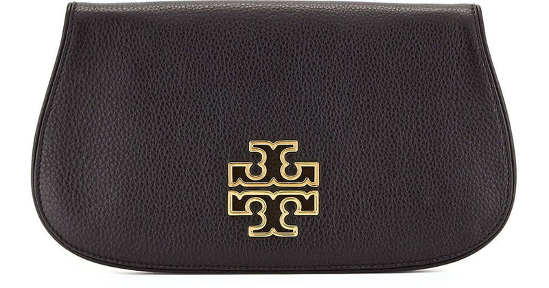 Tory Burch Britten Leather clutch - HKarim Buksh