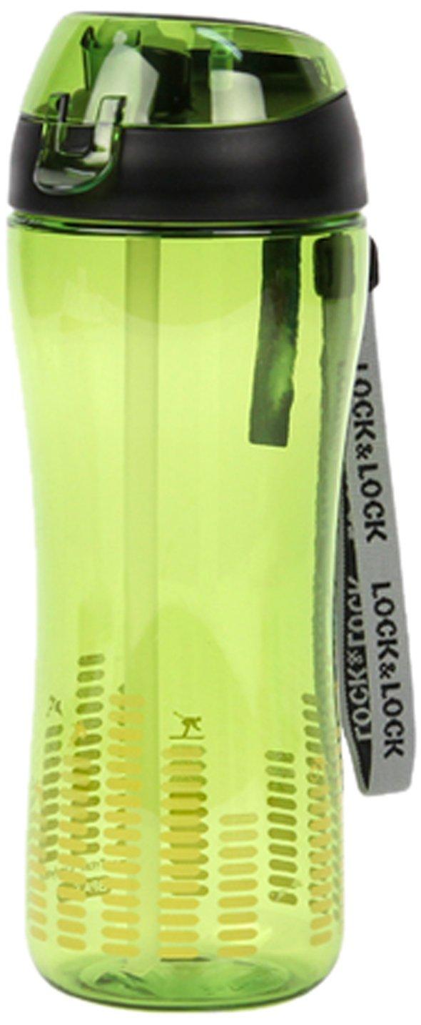 Bisfree Sports Bottle  - 550ML With Silicon Straw - Green - HKarim Buksh