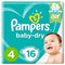 Pampers Baby Dry Diapers Large Size 4 (16 Count) - HKarim Buksh