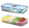 RECTANGULAR SHORT FOOD CONTAINER -1.6L WITH Divider - HKarim Buksh