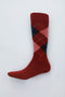 Argyle Socks Dark Red - HKarim Buksh