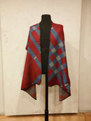 Beige Cashmere Vintage Check Cape Shawl - HKarim Buksh