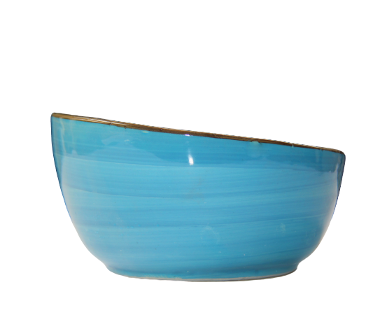 Ceramic Cerulean Blue Bowl,7 * 15 cm - HKarim Buksh