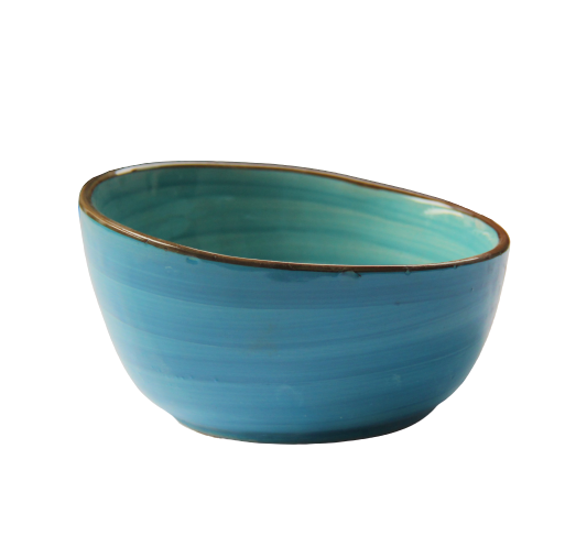 Ceramic Cerulean Blue Bowl,7 * 15 cm - HKarim Buksh