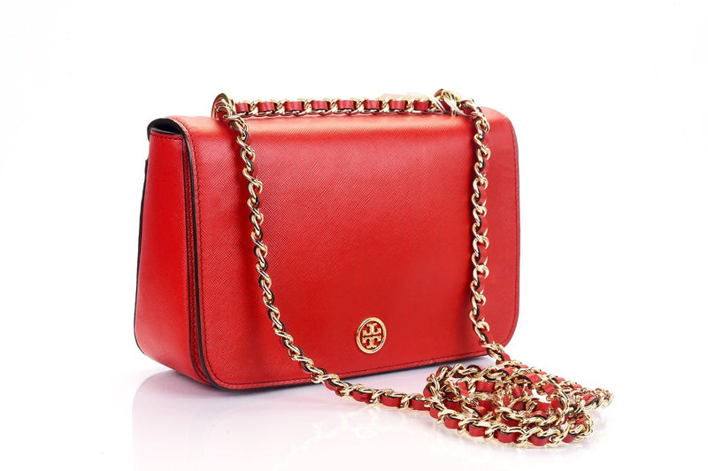 ROBINSON' ADJUSTABLE CHAIN SHOULDER BAG Red - HKarim Buksh