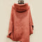 Peach Pink Cowl-Neck Poncho - HKarim Buksh