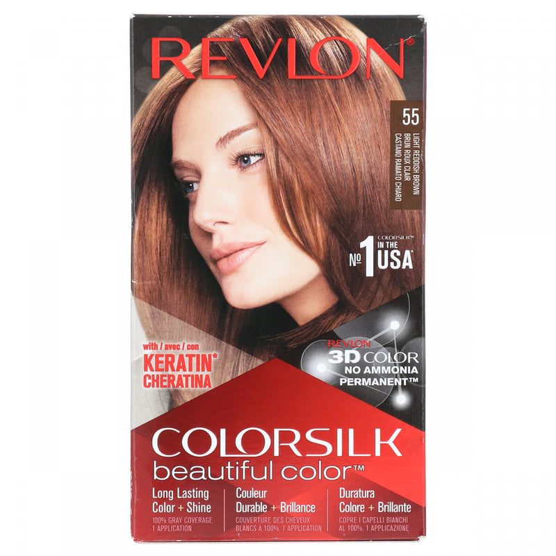 Revlon Color Silk Beautiful Hair Color 55 Light Reddish Brown - HKarim Buksh