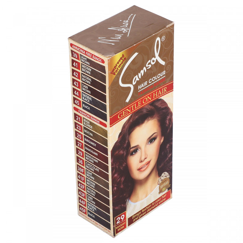 Samsol Hair Color Fashion Range Gentle Hair Color 29 Mahogany Brown - HKarim Buksh