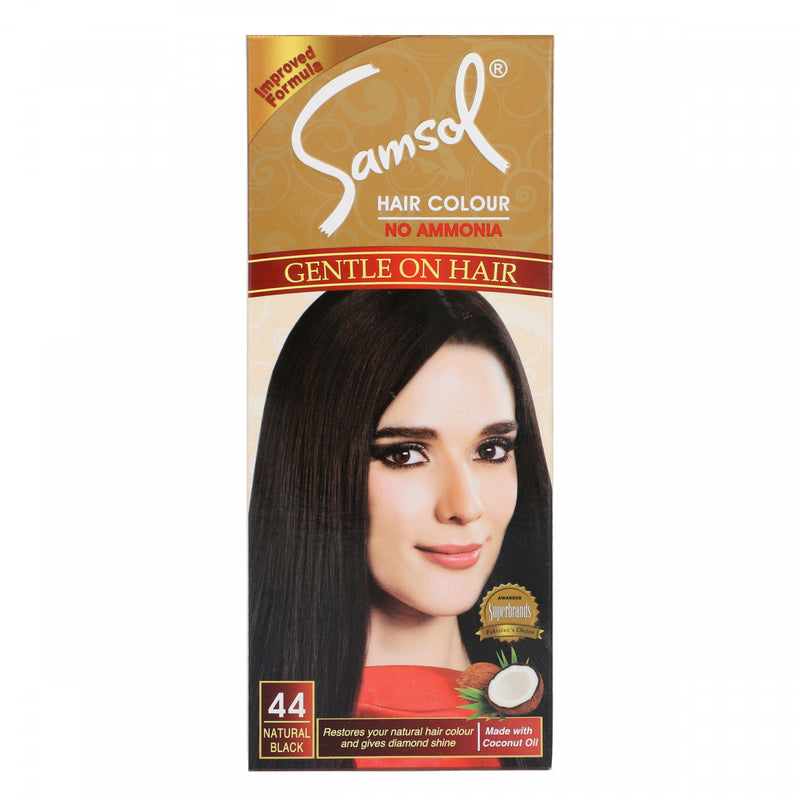 Samsol Hair Color No Ammonia 44 Natural Black - HKarim Buksh