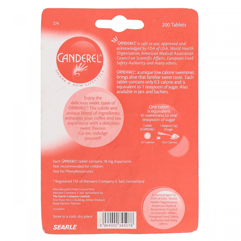 Searl Canderel Low Calorie Sweetener 200 Tablets - HKarim Buksh