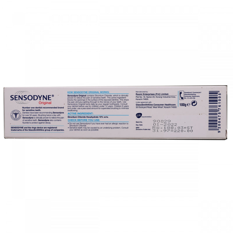 Sensodyne Original 100g - HKarim Buksh