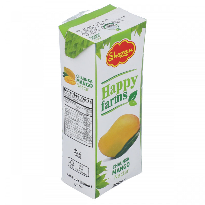 Shezan Happy Farms Chaunsa Mango Nectar 200ml - HKarim Buksh