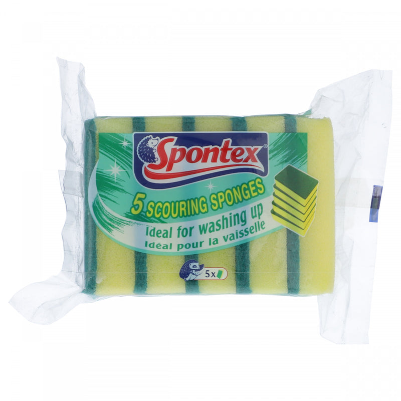 Spontex 5 Scouring Sponges - HKarim Buksh