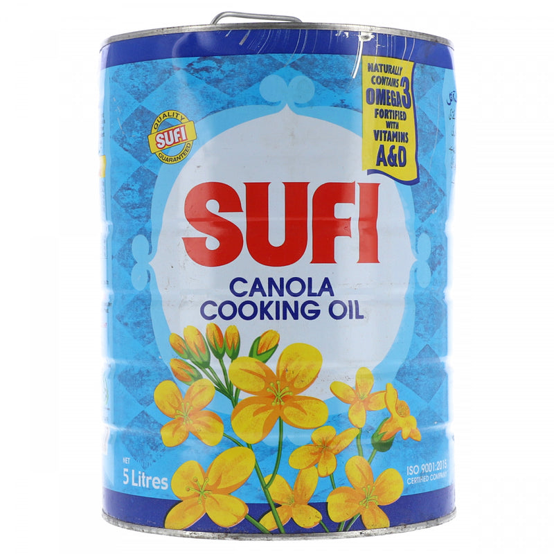 Sufi Canola Cooking Oil 5litre Tin - HKarim Buksh