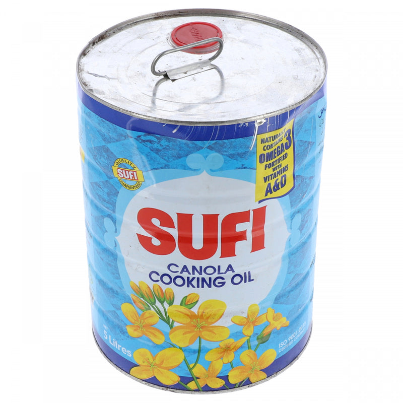 Sufi Canola Cooking Oil 5litre Tin - HKarim Buksh