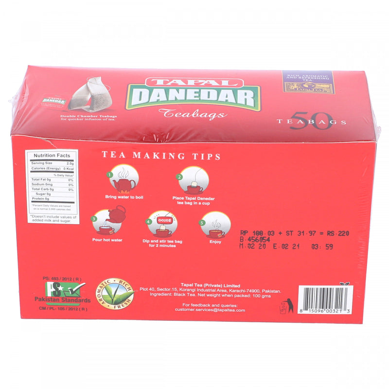 Tapal Danedar Teabags 50x100g - HKarim Buksh