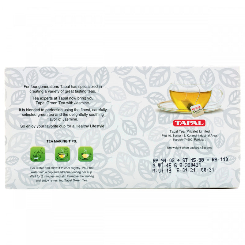 Tapal Jasmine Teabag 45g - HKarim Buksh