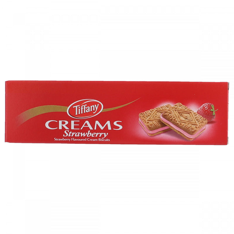 Tiffany Creams Strawberry Flavored Cream Biscuits 84g - HKarim Buksh