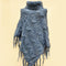Turtle  Neck blue Cable knit Pullover - HKarim Buksh