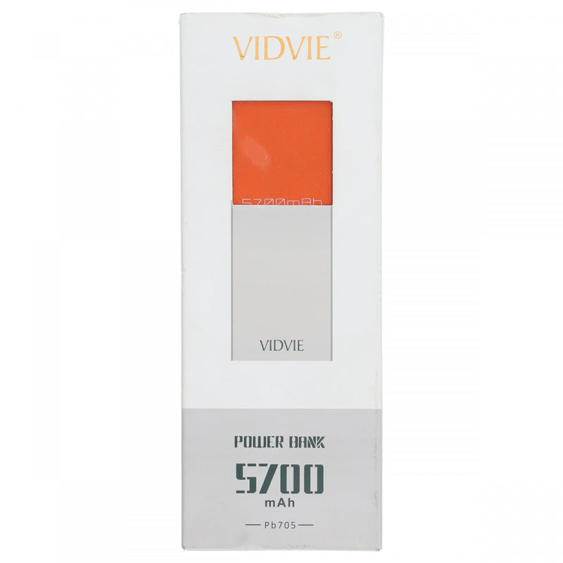 Vidvie 5700 mAh Pb705 Power Bank WhiteOrange - HKarim Buksh