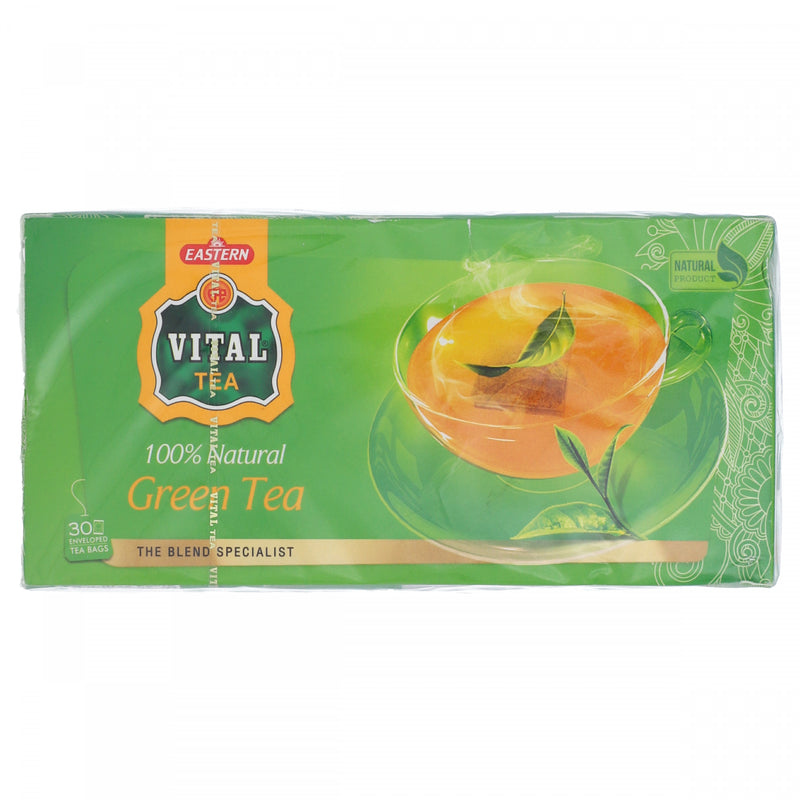 Vital Tea 100 percent Natural Green Tea 30 Bags - HKarim Buksh