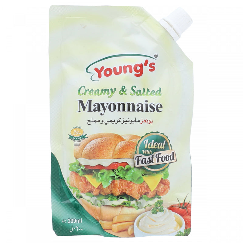 Youngs Creamy & Salted Mayonnaise 200ml - HKarim Buksh