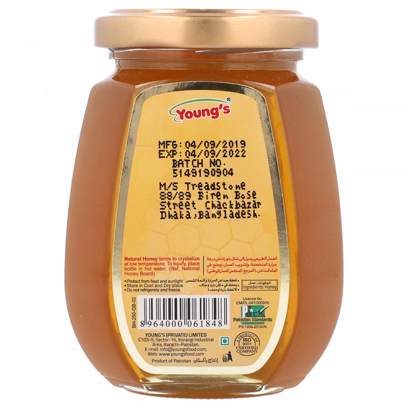 Youngs Bee Hives Natural Honey 250g - HKarim Buksh