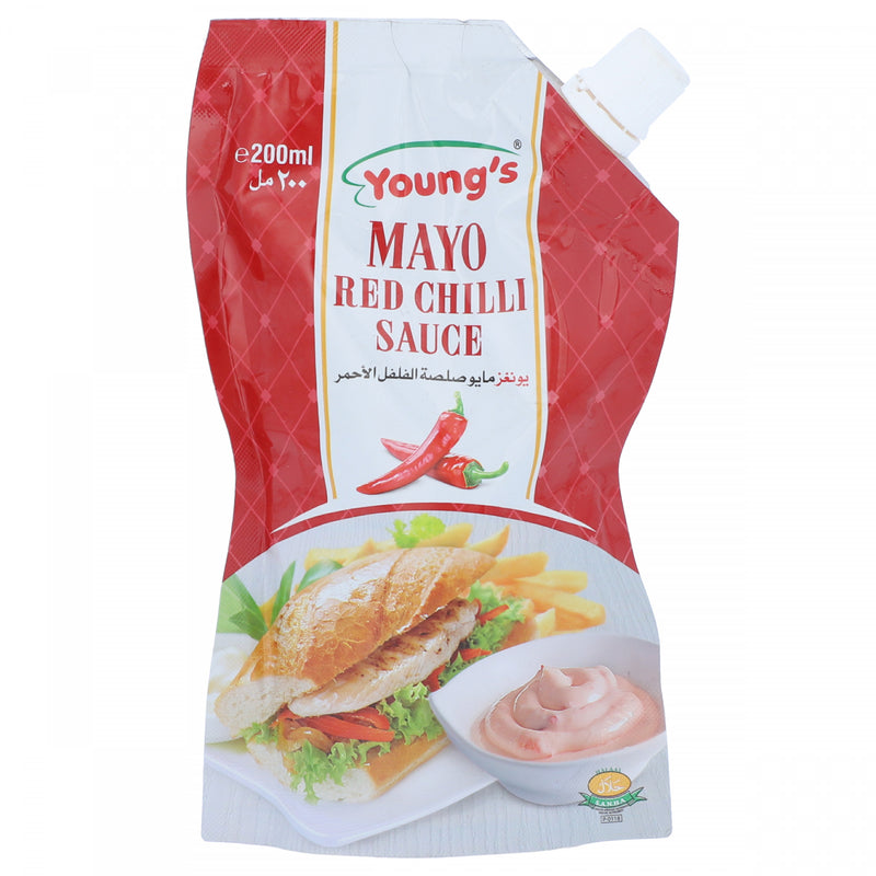 Youngs Mayo Red Chilli Sauce 200ml - HKarim Buksh