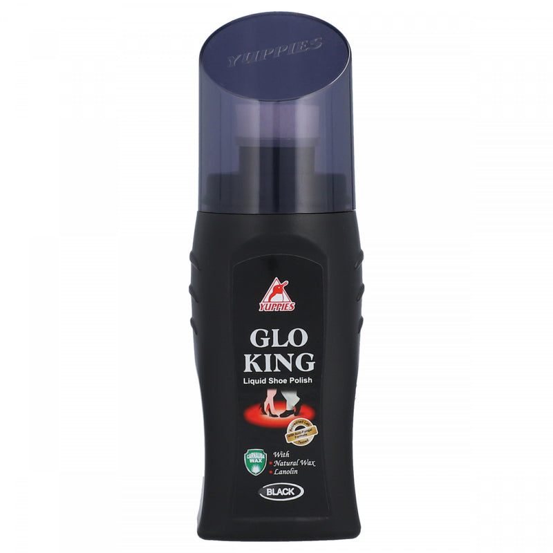 Yuppies Glo King Liquid Shoe Polish Black 75ml - HKarim Buksh