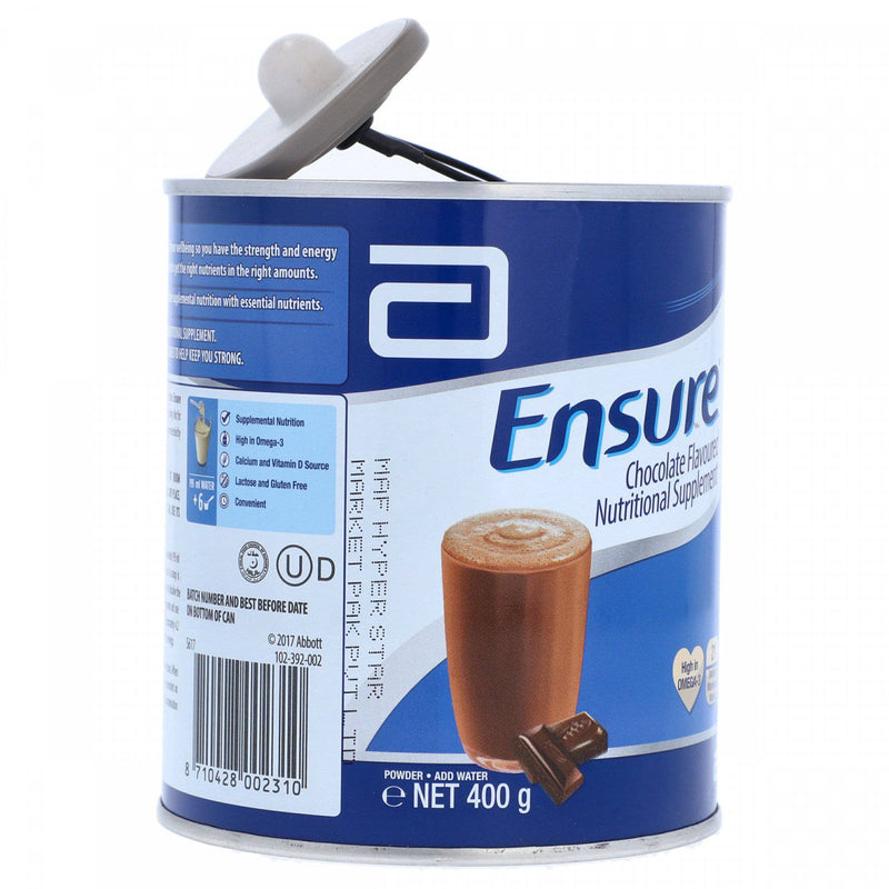 Abbott Ensure Chocolate Flavored Nutritional Suppliment 400g - HKarim Buksh