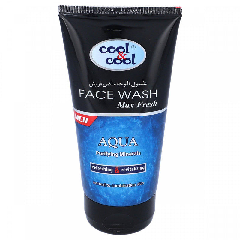 Cool & Cool Face Wash Max Fresh Aqua 150ml - HKarim Buksh