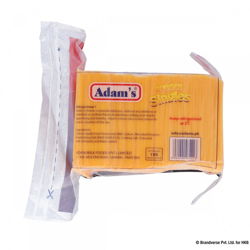 Adam's Burger Singles Cheese Slices 1kg - HKarim Buksh