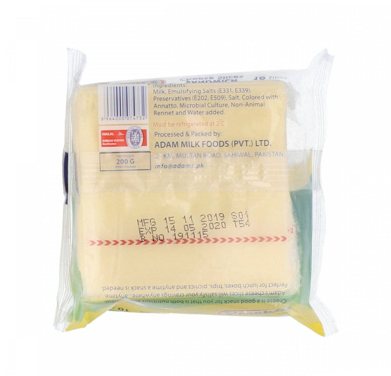 Adam's Sandwich Cheese Slices 10 Slices - HKarim Buksh