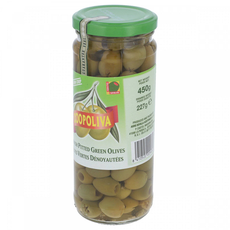 Coopoliva Spanish Pitted Green Olives 450g - HKarim Buksh