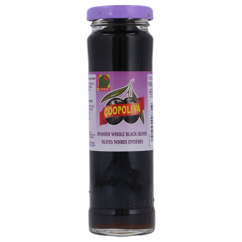 Coopoliva Spanish Whole Black Olives 142g - HKarim Buksh