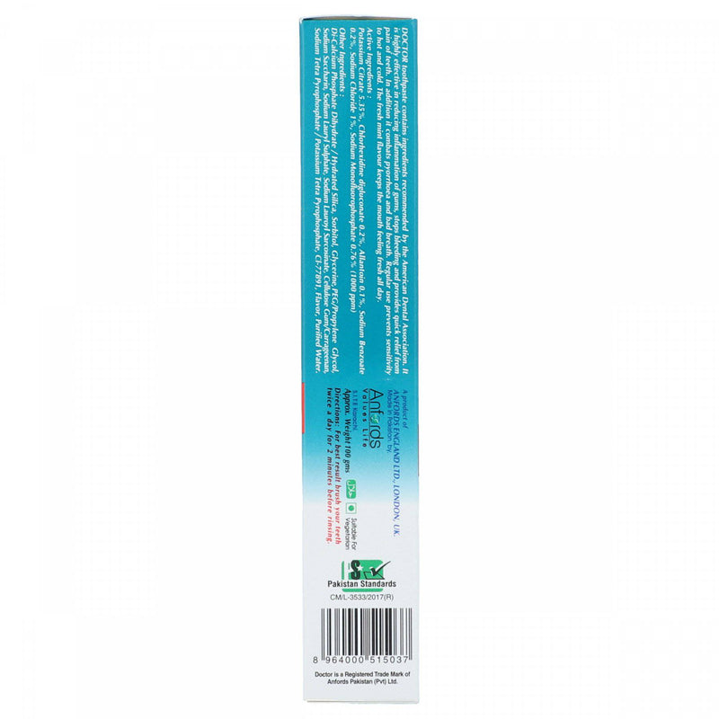 Anfords Doctor Toothpaste Family Pack 100g - HKarim Buksh