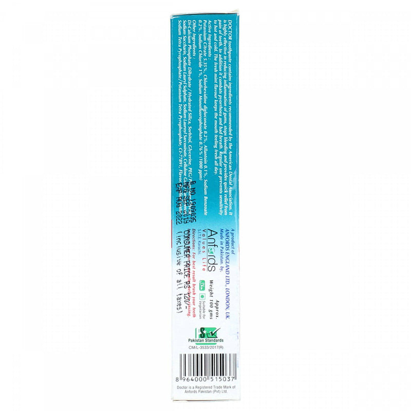 Anfords Doctor Toothpaste Family Pack 100g - HKarim Buksh