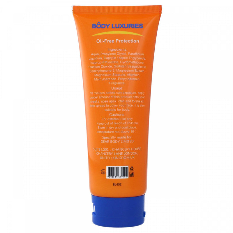 Body Luxuries Broad Spectrum Oil-Free Proectection Sun Screen 130ml - HKarim Buksh