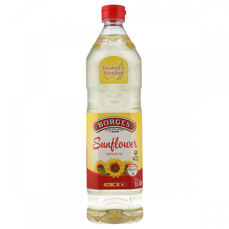 Borges Sunflower Refined Oil 1 Litre - HKarim Buksh