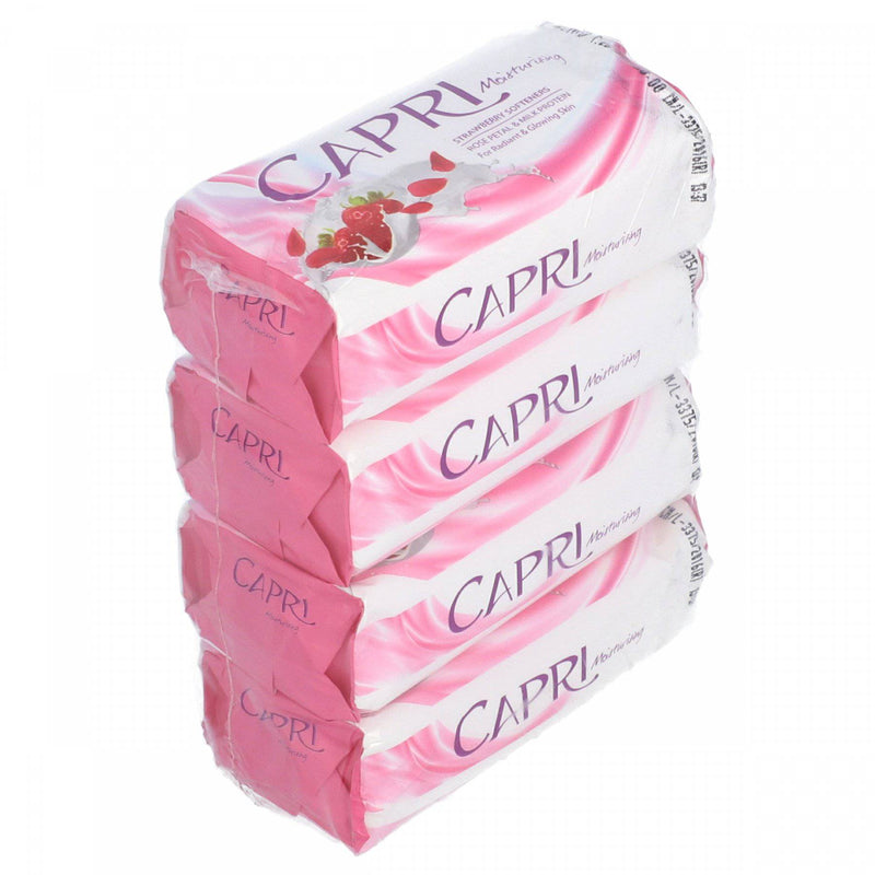 Capri Moisturising Rose Petal and Milk Protein Bar Soap 100g x 4 - HKarim Buksh