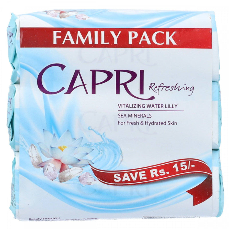 Capri Refreshing Sea Minerals Bar Soap 140g x 3 - HKarim Buksh