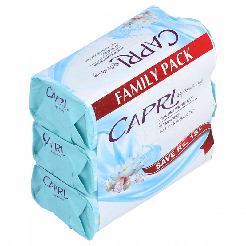 Capri Refreshing Sea Minerals Bar Soap 140g x 3 - HKarim Buksh
